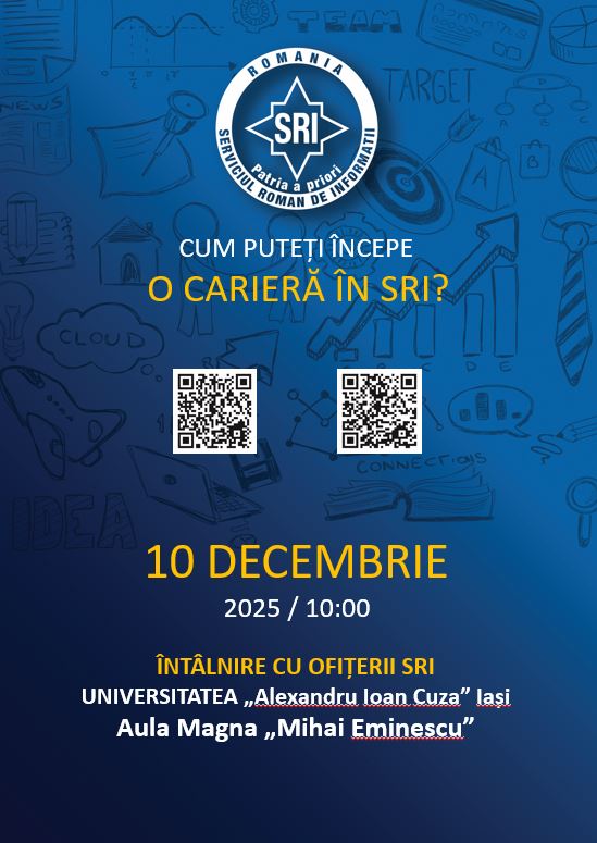 Prezentarea oportunităților de carieră în cadrul Serviciului Român de Informații (SRI)