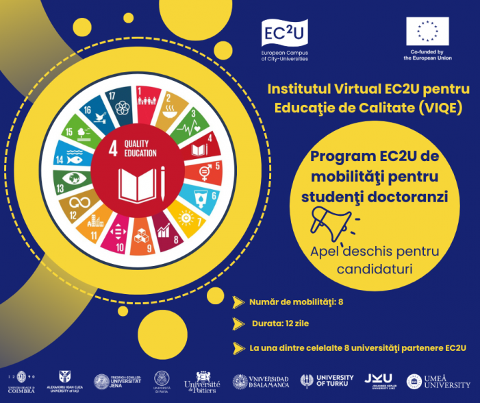 Mobilități internaționale disponibile pentru doctoranzii UAIC din domeniile Științele Educației și Limbi Moderne