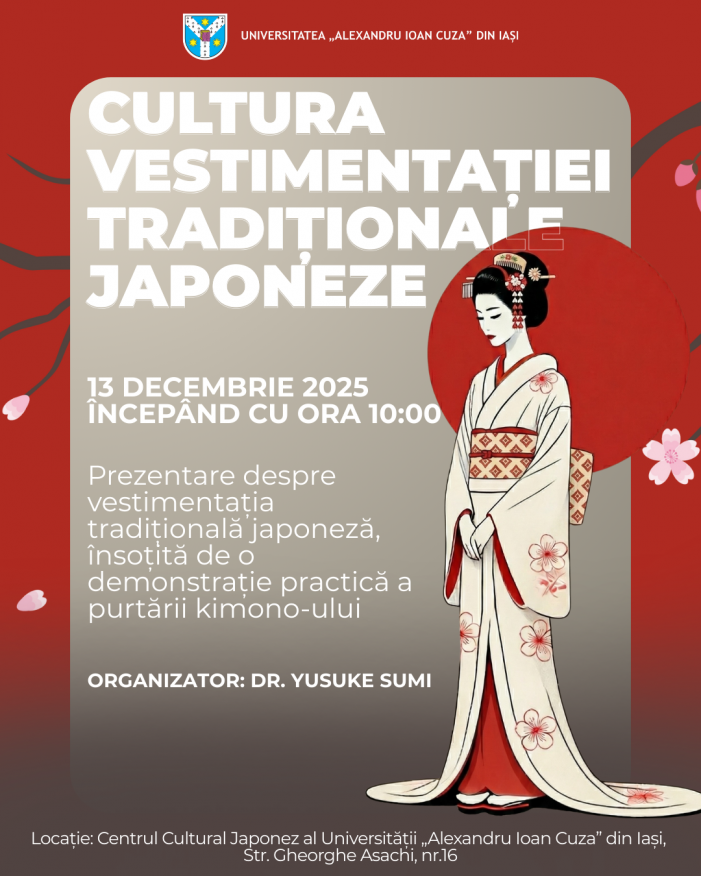 Prezentare despre cultura vestimentației tradiționale japoneze la UAIC