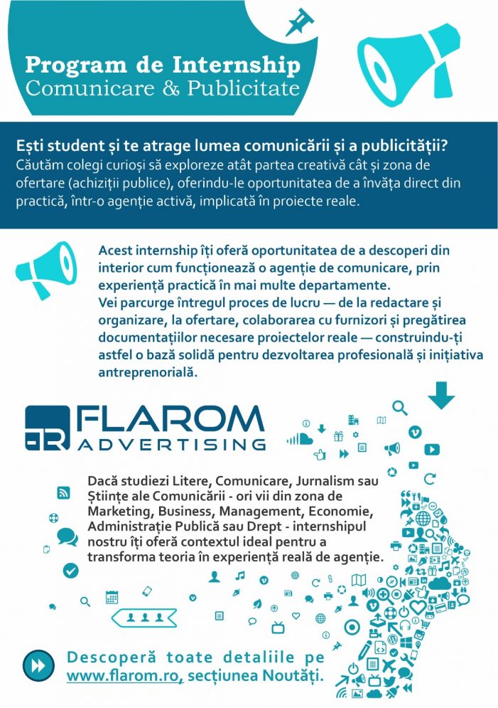 Oportunitate de internship pentru studenți la Flarom Advertising