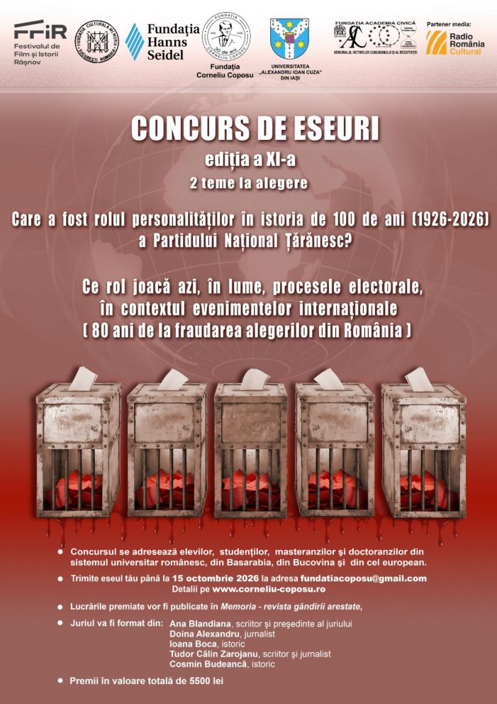 Concurs de eseuri organizat de Fundația Corneliu Coposu