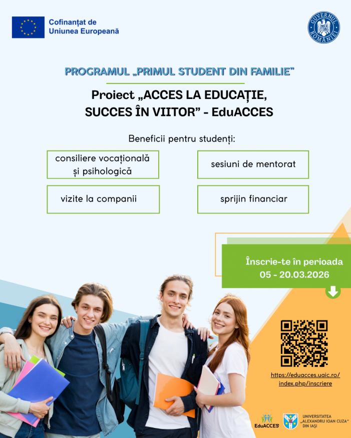 Sesiune de informare organizată în cadrul programului „Primul student din familie”