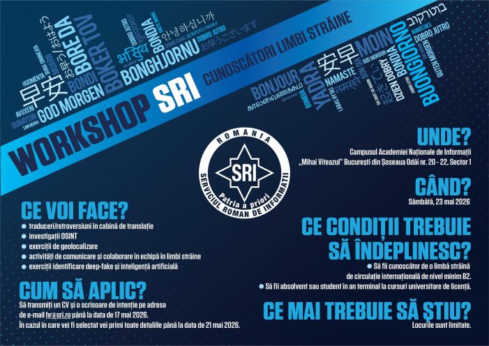 Oportunități de carieră în SRI pentru cunoscătorii de limbi străine