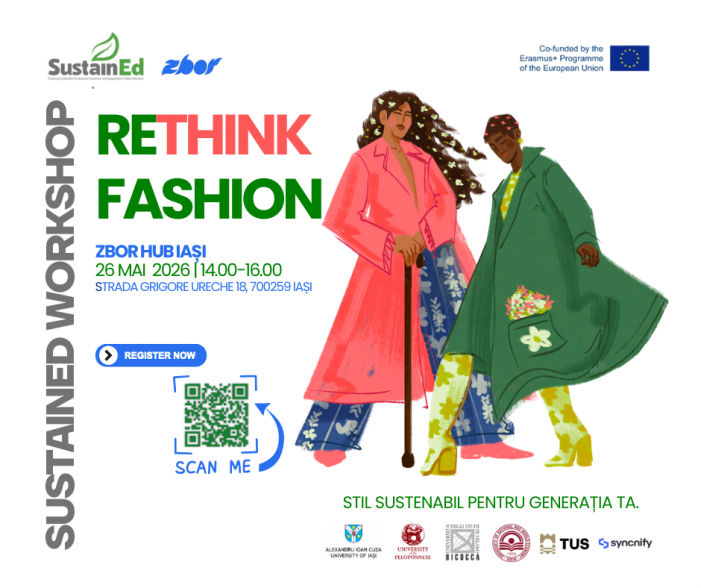 UAIC invită studenții la workshopul „RETHINK FASHION: Stil sustenabil pentru generația ta”
