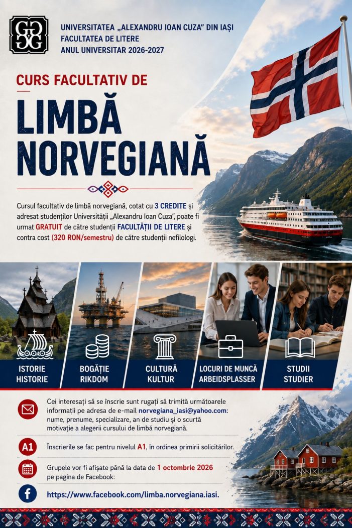 Cursuri facultative de limbă norvegiană şi de cultură şi civilizaţie norvegiană